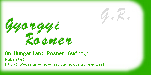 gyorgyi rosner business card